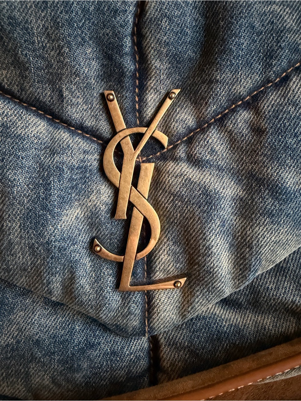 YSL Medium Denim Puffer - Picture 4 of 6